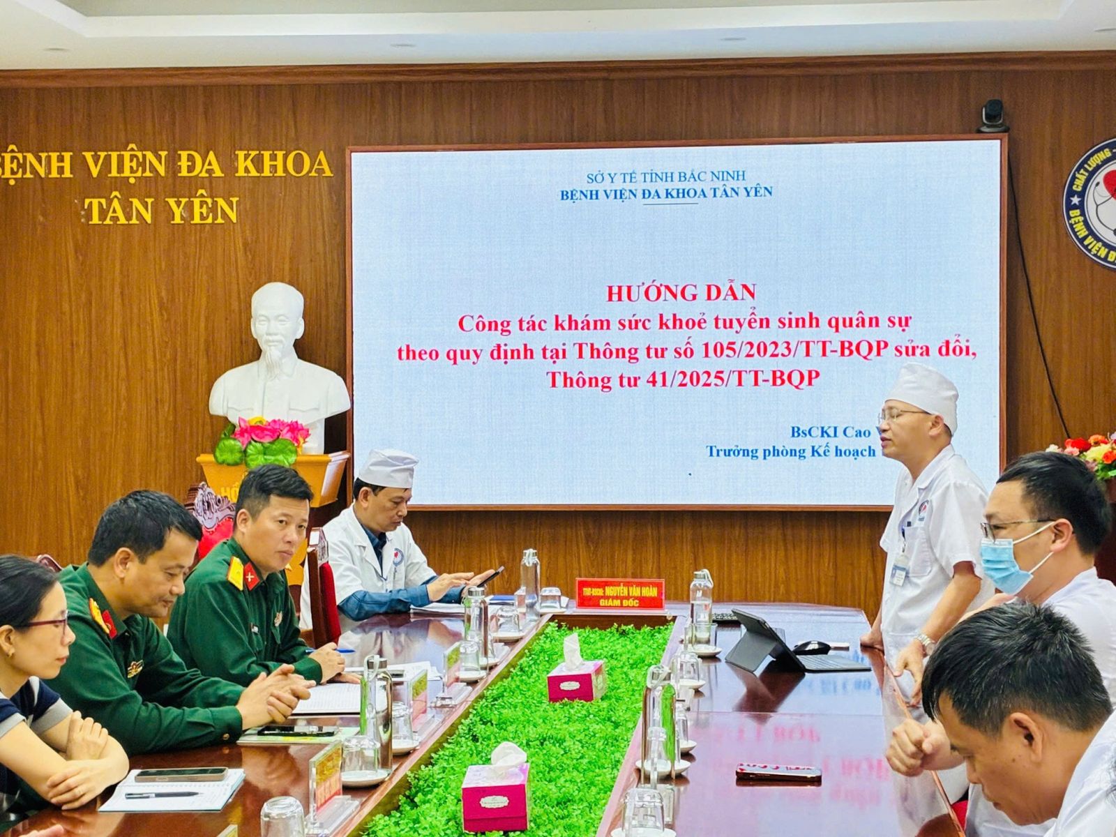 BỆNH VIỆN ĐA KHOA TÂN YÊN TỔ CHỨC TẬP HUẤN TRIỂN KHAI KHÁM SƠ TUYỂN SỨC KHỎE TUYỂN SINH QUÂN SỰ NĂM 2026